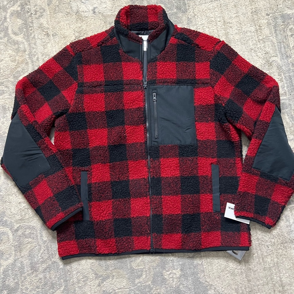 Buffalo check fleece pullover